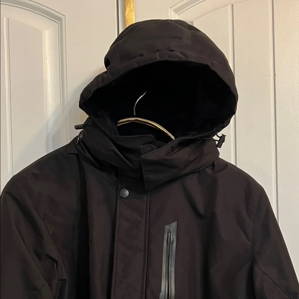 Camel Crown Men's Large Black Waterproof Hooded Ski Jacket